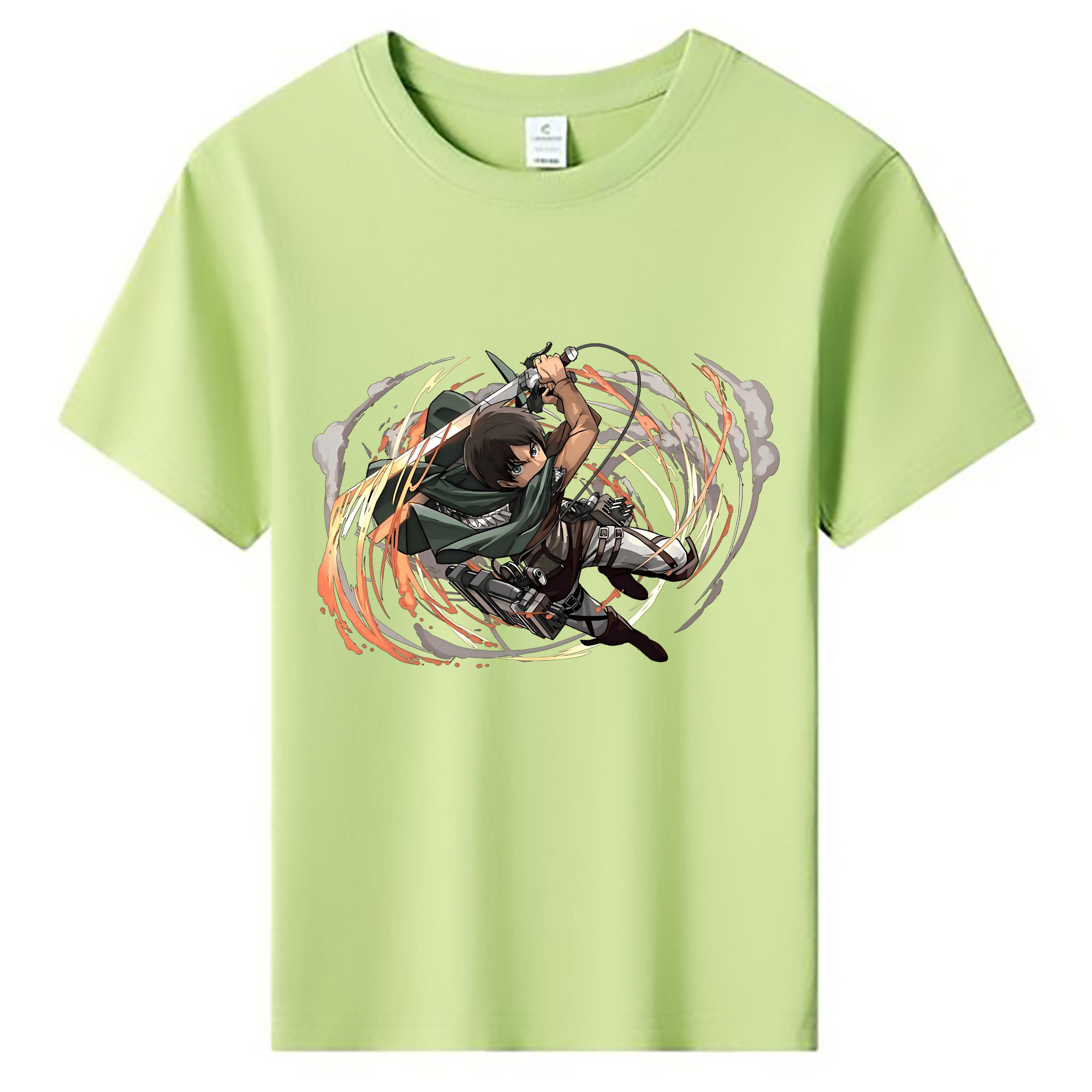 （画像用） 進撃の巨人 エレン･イェーガー Attack on Titan Eren Jäger 綿100％キッズTシャツ（フロントプリント）
